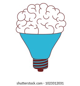 bulb light with brain