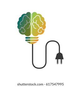 bulb light with brain