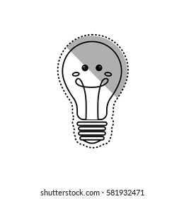 Bulb light cartoon icon vector illustration graphic design