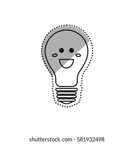 Bulb light cartoon icon vector illustration graphic design