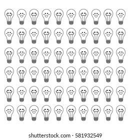 Bulb light cartoon icon vector illustration graphic design