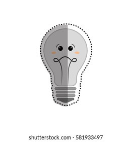 Bulb light cartoon icon vector illustration graphic design
