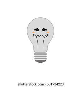 Bulb light cartoon icon vector illustration graphic design