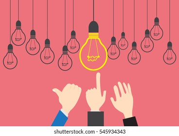 Bulb light Concept Design Businessman Search idea job 