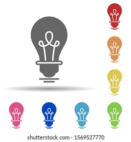 Bulb, light, creative in multi color style icon. Simple glyph, flat vector of business icons for ui and ux, website or mobile application