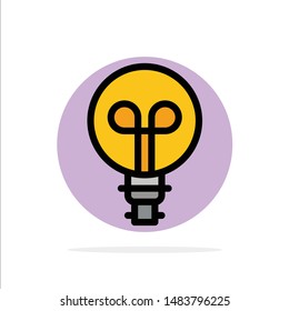 Bulb, Light, Design Abstract Circle Background Flat color Icon