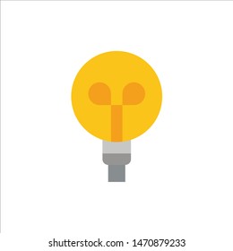 Bulb, Light, Design  Flat Color Icon. Vector icon banner Template. Vector Icon Template background