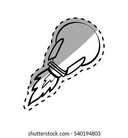 Bulb light draw icon vector illustration graphic design