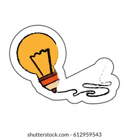 bulb light drawing icon