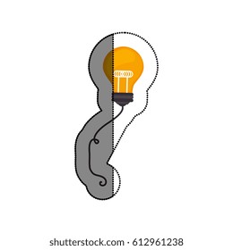 bulb light drawing icon