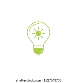 bulb light eco friendly fill style icon vector illustration design