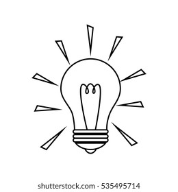 bulb light education icon