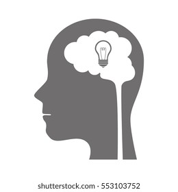 bulb light education icon