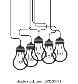 bulb light education icon