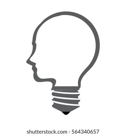 bulb light education icon