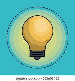 bulb light education icon