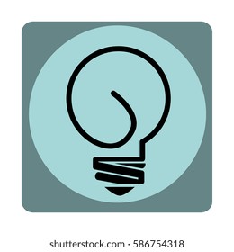 bulb light education icon