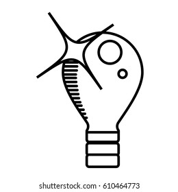 bulb light electricity outline vector illustration eps 10