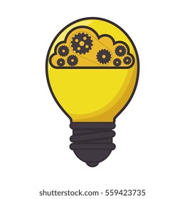 bulb light emblem isolated icon