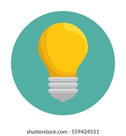 bulb light emblem isolated icon