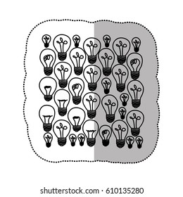 bulb light energy background icon, vector illustration design