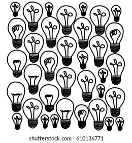 bulb light energy background icon, vector illustration design