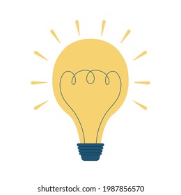 bulb light energy drawn icon