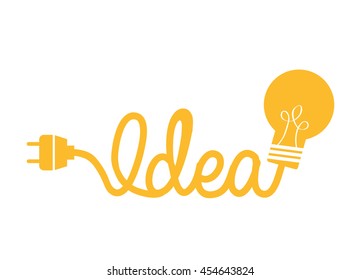 bulb light energy icon vector isolated graphic