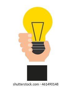 bulb light energy icon vector isolated graphic