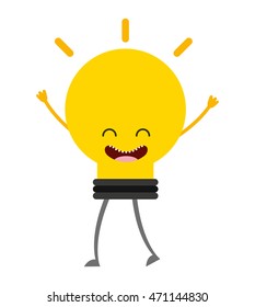 bulb light energy icon vector isolated graphic