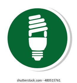 bulb light energy icon vector isolated graphic