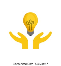 Bulb light energy icon vector illustration graphic design