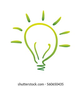 Bulb light energy icon vector illustration graphic design