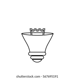 Bulb light energy icon vector illustration graphic design