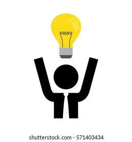 Bulb light energy icon vector illustration graphic design