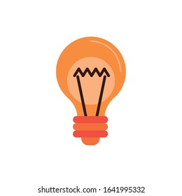 bulb light energy isolated flat style vector illustration design