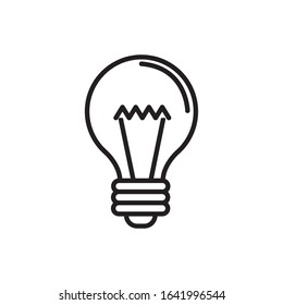 bulb light energy isolated line style vector illustration design
