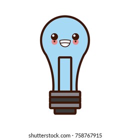 Bulb light energy kawaii cute cartoon