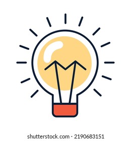 bulb light energy power icon