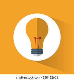 bulb light energy symbol shadow icon