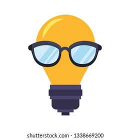 bulb light with eyeglasses
