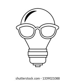 bulb light with eyeglasses