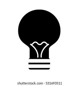 bulb light flat icon vector illustration design
