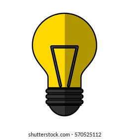 bulb light flat icon vector illustration design