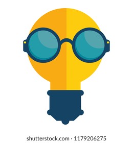 bulb light with glasses
