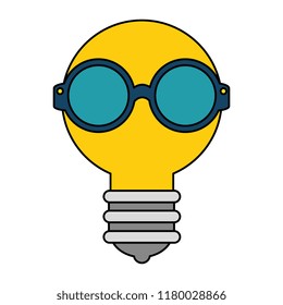 bulb light with glasses