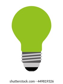 bulb light green  isolated icon design, vector illustration  graphic