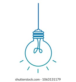 bulb light hanging idea icon