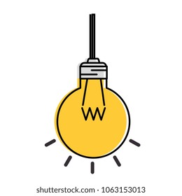 bulb light hanging idea icon