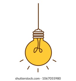 bulb light hanging idea icon